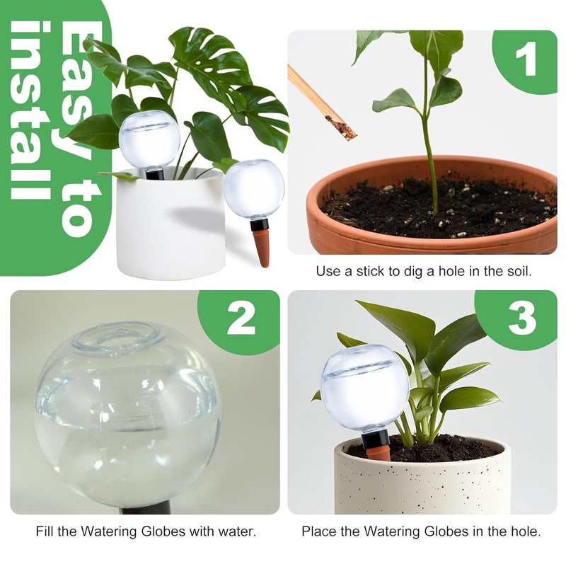 Ansberta 4 Pack Plant Watering Globes 17oz Self Watering Planter Insert Indoor/Outdoor Plant Watering Devices for Automatic Drip Irrigation - Image 3